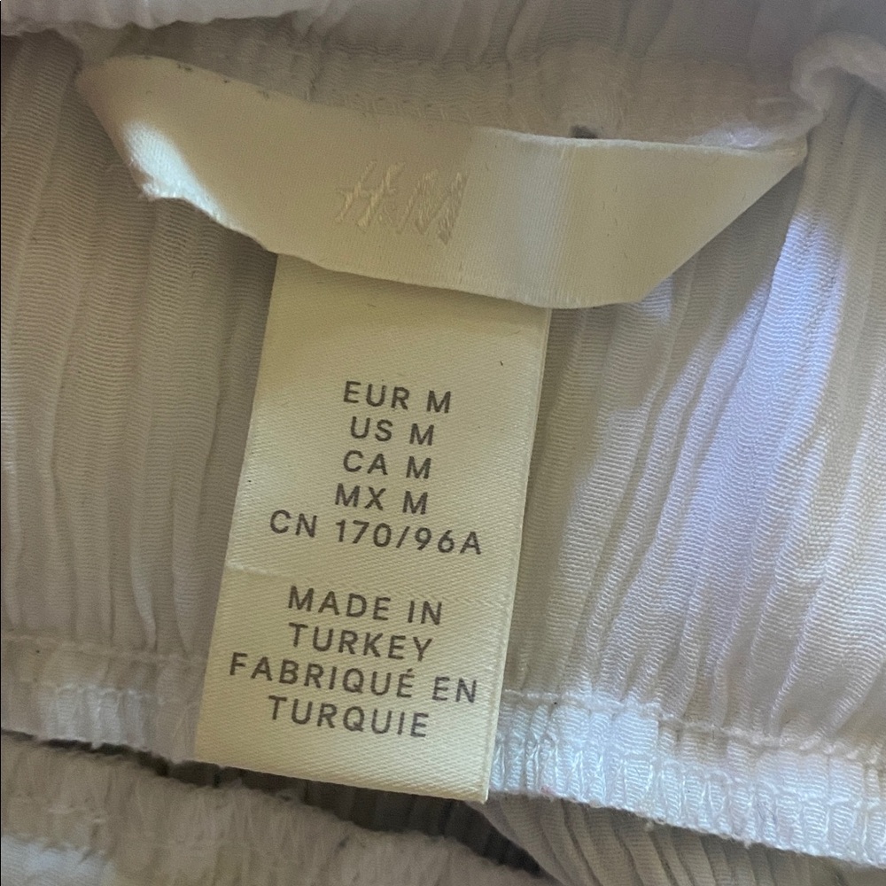 H&M White Ruched Crop Top - Picture 3 of 3